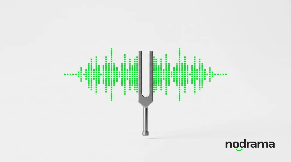 Tuning fork with a sound waveform, illustrating a WordPress maintenance checklist